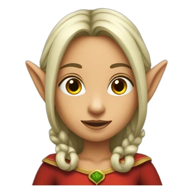 red-elf-girl sticker