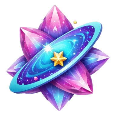 Nebulae galaxy sparkly starry shiny blue and purple and pink and turquoise crystal sticker