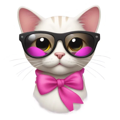 Cat with sunglasses I with a pink Ruben  sticker
