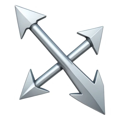 White arrow pointing downwards sticker