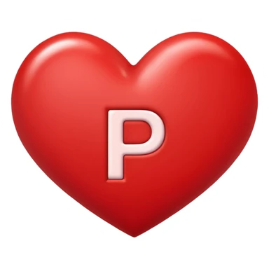 Сердце с буквой Р внутри sticker
