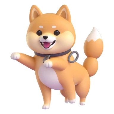 cute shiba inu, exercising sticker