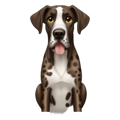 Brown spotted Great Dane sticker