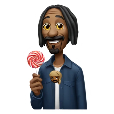 Snoop dogg the rapper licking a lollipop  sticker