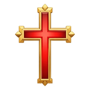 It will be a cross in the middle and four little crosses in between the big cross in the middle and add some colours to it that matches with the flag of the kingdom of jerusalem sticker