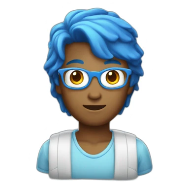 Chibre bleu soda sticker