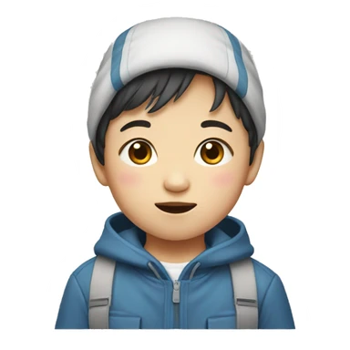 twin korean boy child sticker