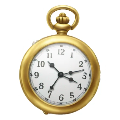 pocket watch with gold chain sticker