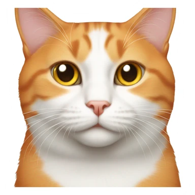 Orange and white male cat sticker