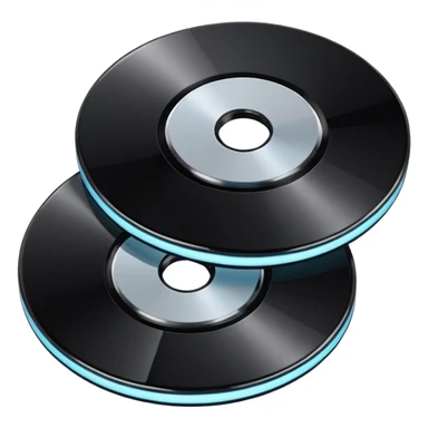 two black computer disk sticker