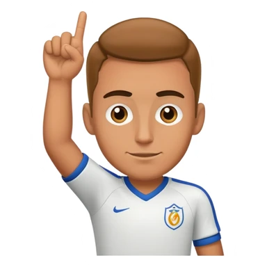 Un futbolista con 3 dedos al bolsillo sticker