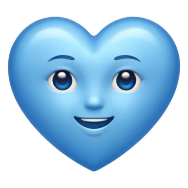 Blue heart with emotions sticker