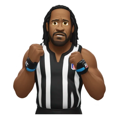 ufc referee herb dean shrugging his shoulders sticker