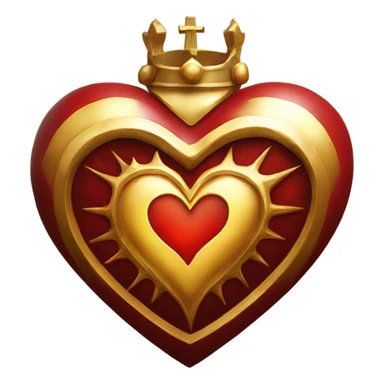 gothic red and gold holy heart sticker