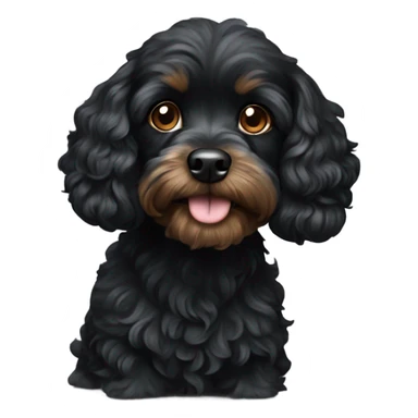 Black Cavapoo sticker