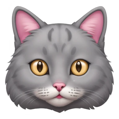 Gray cat with calm eyes. sticker