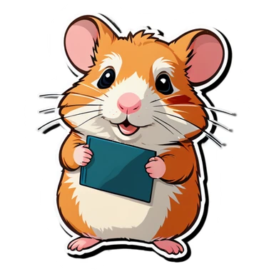 Hamster is looking for someone sticker
