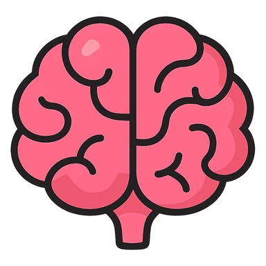 brain icon emoji, clear outlines, strong shadows and highlights, psychology and psychosomatics theme sticker