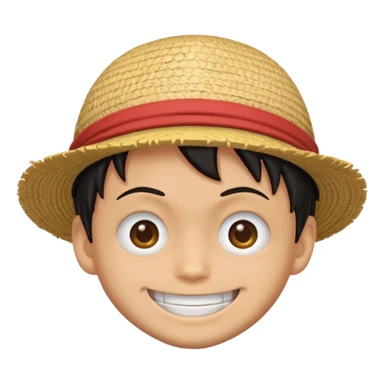 Emoji de luffy dans one piece sticker