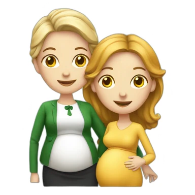 Irish lady with her pregnant teacher wife sticker