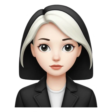 balck and white photo woman in jacket sticker