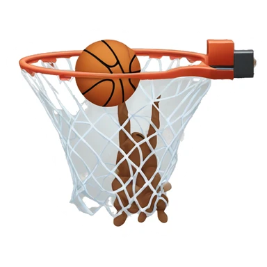  dunking ball into in basketball net sticker