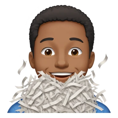 A black man kissing shred sticker