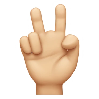 finger hear emoji🫰with middle instead of index finger  sticker