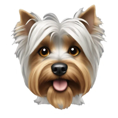 Yorkshire terrier black and white colour  sticker