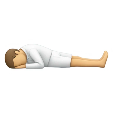 Laying down from exhaustion  sticker