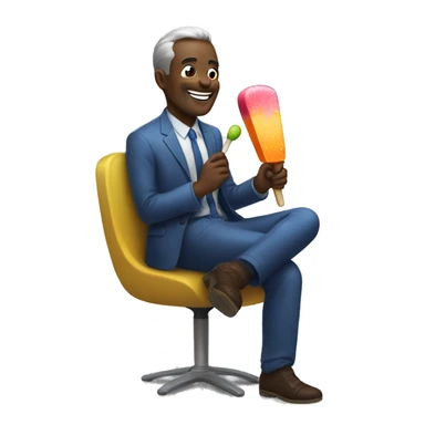 A man enjoying a popsicle in the nuclear world sticker