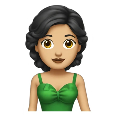 salma hayek green dress sticker