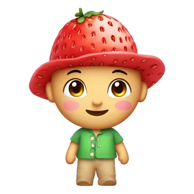 sonny angel with strawberry hat sticker