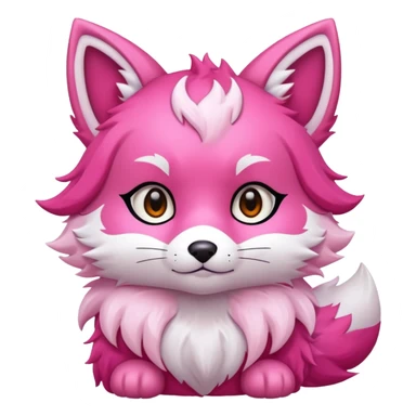 pink kitsune sticker