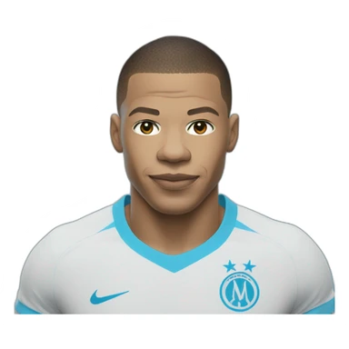 Mbappé avec un t shirt de Marseille sticker