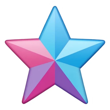 star with trans pride flag colors sticker