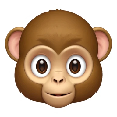 Cute monkey sticker