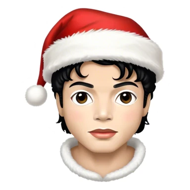 michael jackson wearing a santa hat sticker