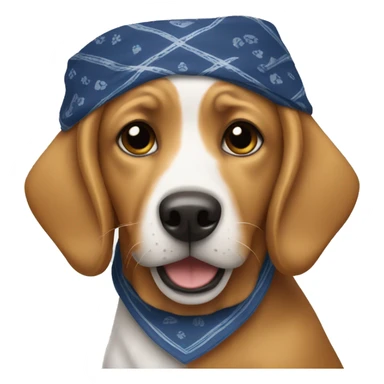 Dog wearing a bandanna sticker