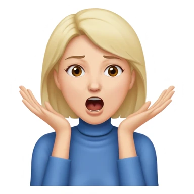 woman with hands around throat screaming sticker