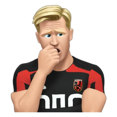 Eddie Howe biting nails sticker