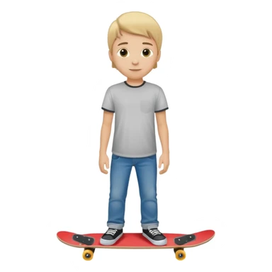 boy with skateboard sticker