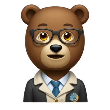 University professor Bear sticker