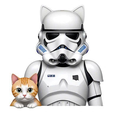 Stormtrooper with cat sticker