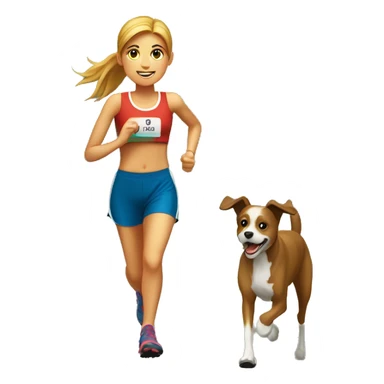 Canicross-activity-girl-runner-and-dog sticker