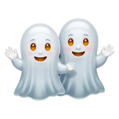 Cute couple ghosts, sticker