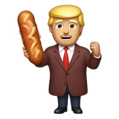 trump-holding-his-sausage sticker