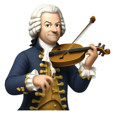 Johann Bach pointing banjo sticker