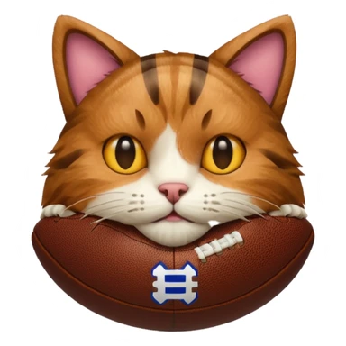 cat as a football  sticker