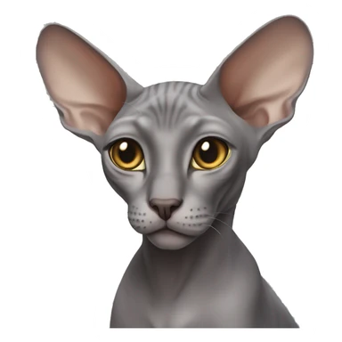 The grey sphinx cat sticker